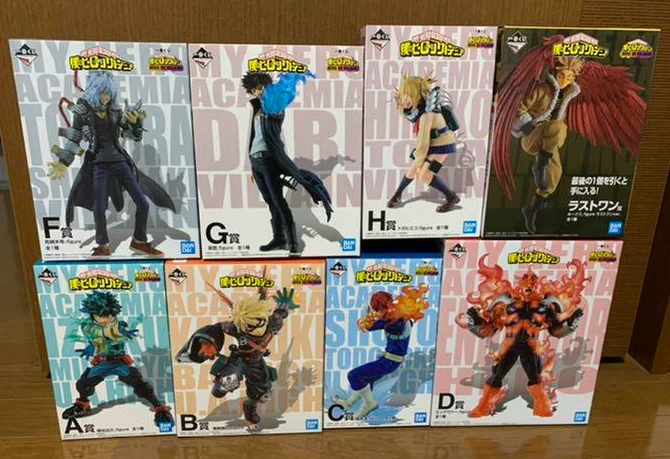 バンダイ一番くじ僕のヒーローアカデミア緑谷出久爆豪勝己 & 信楽トムラダビヒーロー VS ヴィランズアクションフィギュアモデル