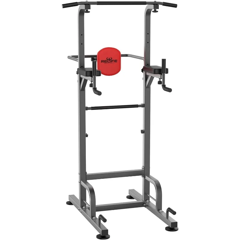 RELIFE REBUILD YOUR LIFE Power Tower Pull Up Bar Station Workout Dip Station for Home Gym Strength