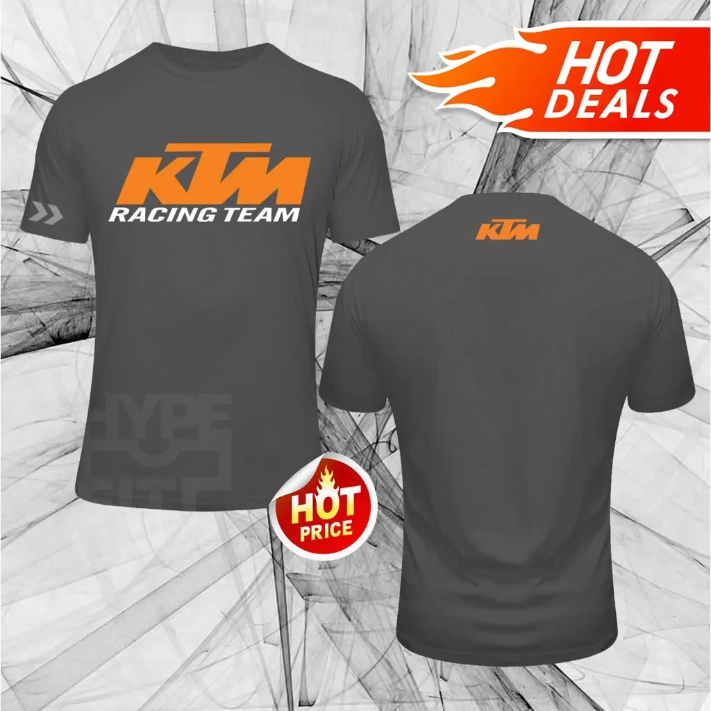 Nueva camiseta de manga corta con logotipo del equipo de carreras KTM Scrambler, de algodón, 160 GSM, unisex.