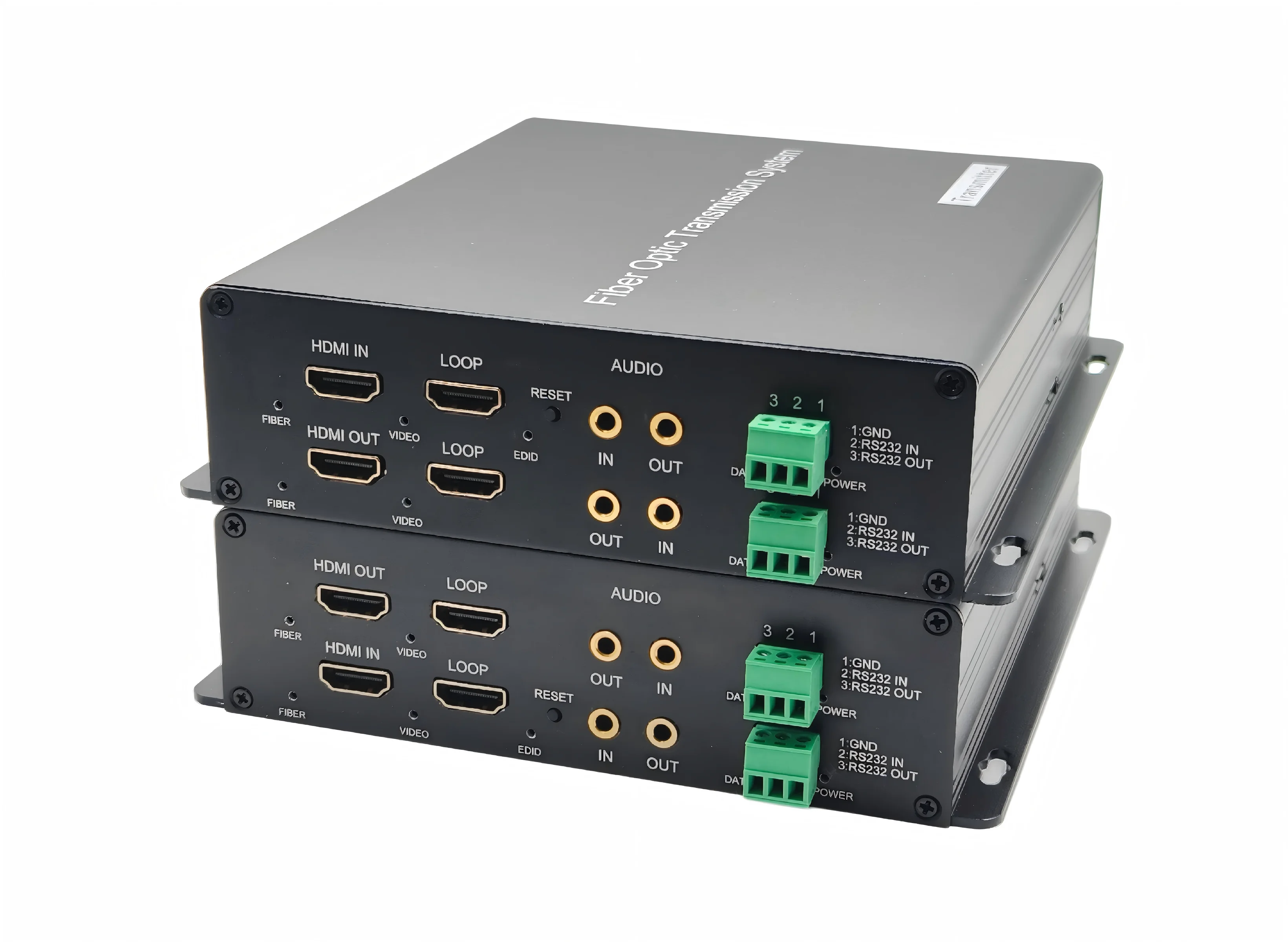 1channel bidirectional 4K@30Hz HDMI with bidirectional 3.5mm audio converter , SMF optic converter