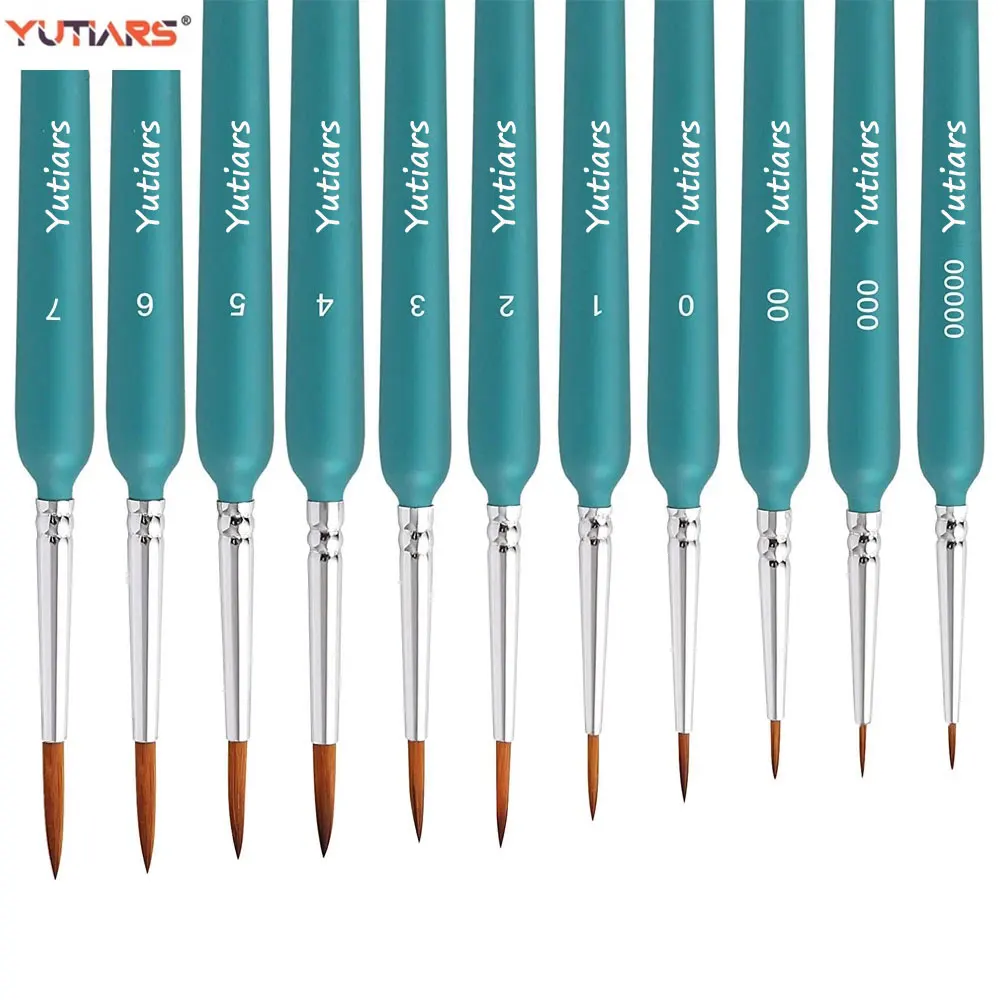 

11pcs Miniature Paint Brushes Art Painting Brushes Paint Brush Gouache Watercolor Oil Paints Artists Hand Painted Brush