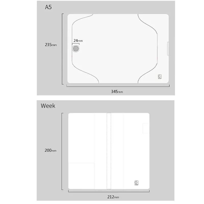 Fromthenon A5 and Weeks Size PVC Inner Core Special EVA Cover Transparent Protective Cover Waterproof and Dustproof Book Cover