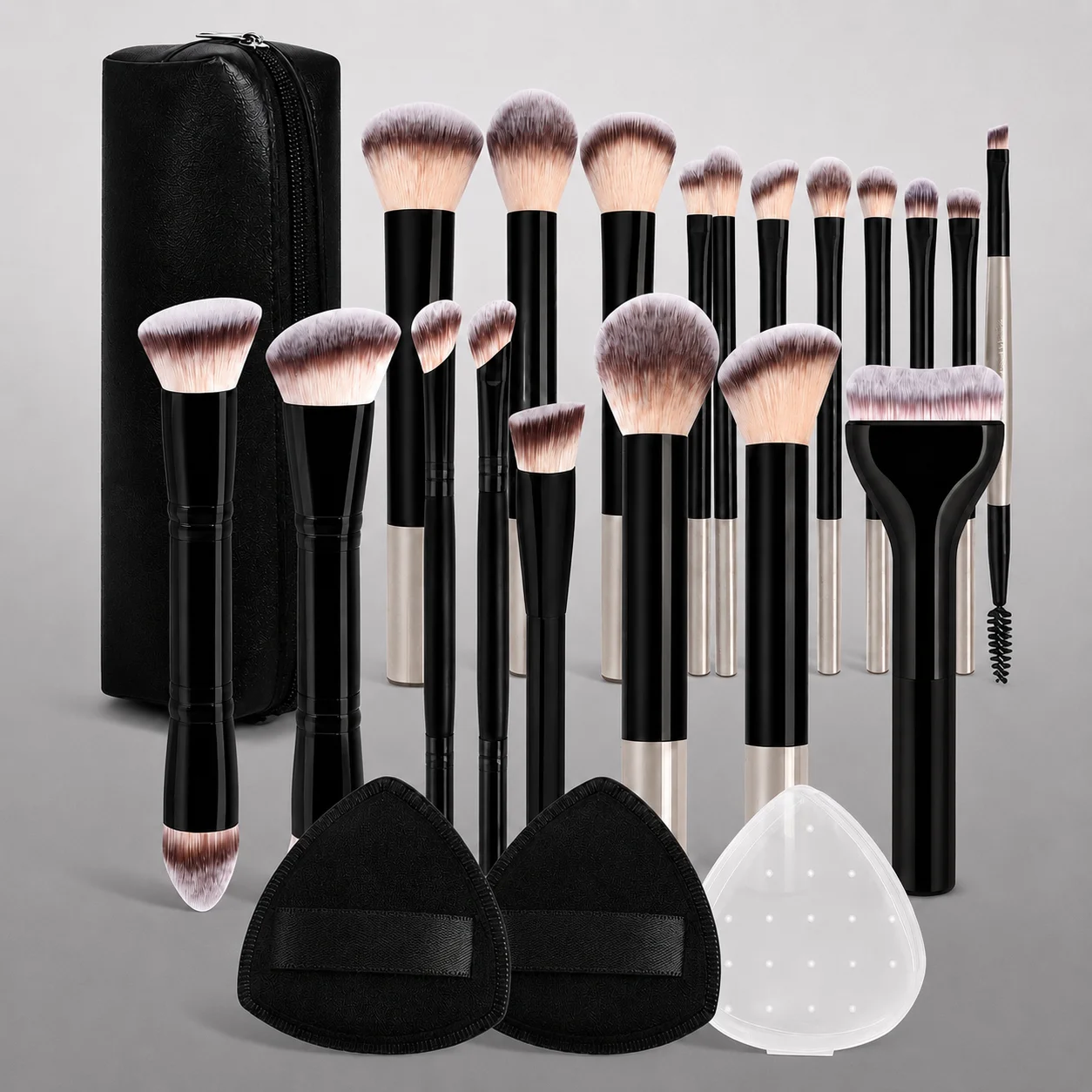 Ensemble d'outils de maquillage 13/17/22 pièces, ensemble de pinceaux de maquillage professionnels, trousse de maquillage, accessoires, pinceau pour fond de teint, pinceau pour fard à joues