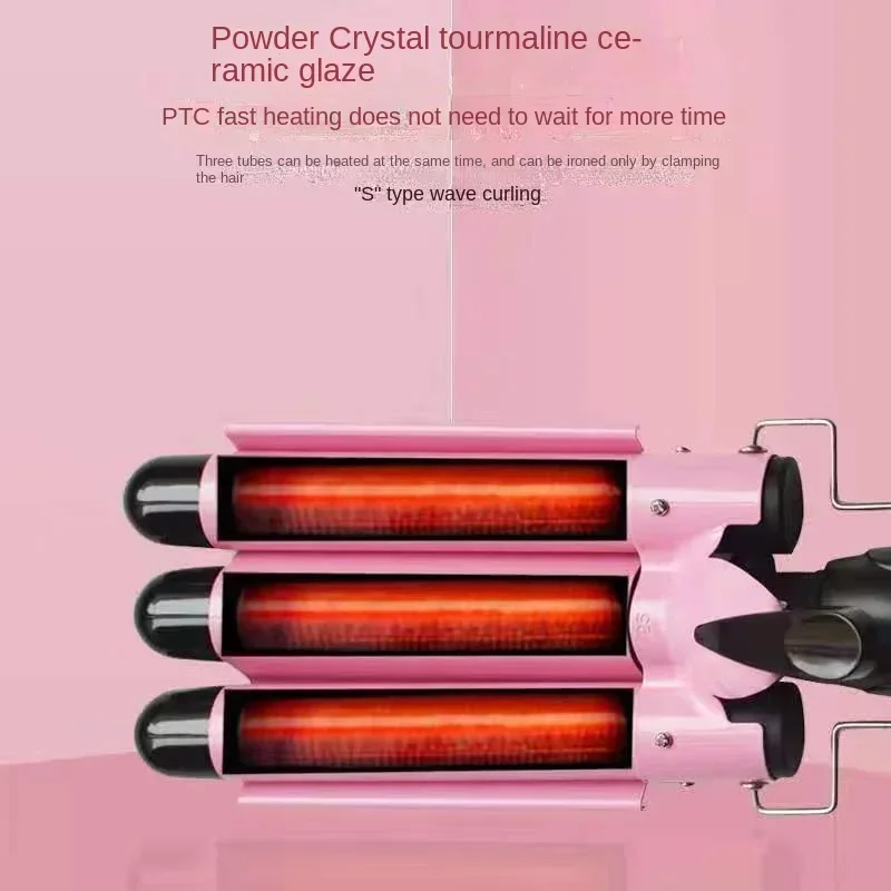 Electric Curling Stick Egg Roll Korean Style Water Ripple Perm Three-tube Curling Iron Wave Waver Styling Tools Hair Styler Wand