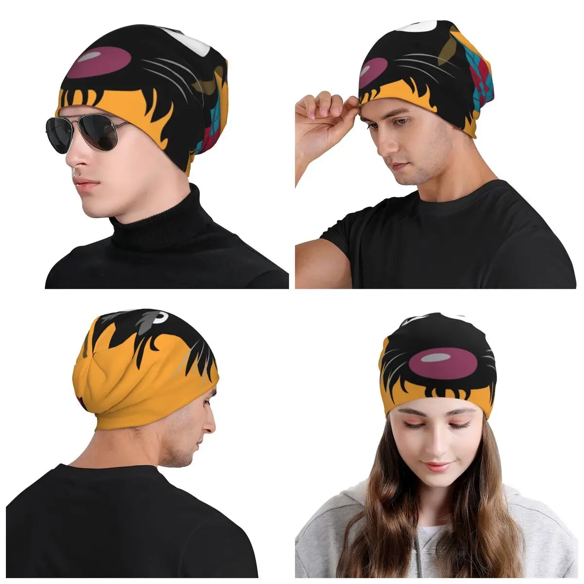 Grappige Scottie Eye Muts Gebreide Mutsen Mannen Vrouwen Mode Unisex Volwassen Schotse Terriër Hond Winter Warme Skullies Muts Caps