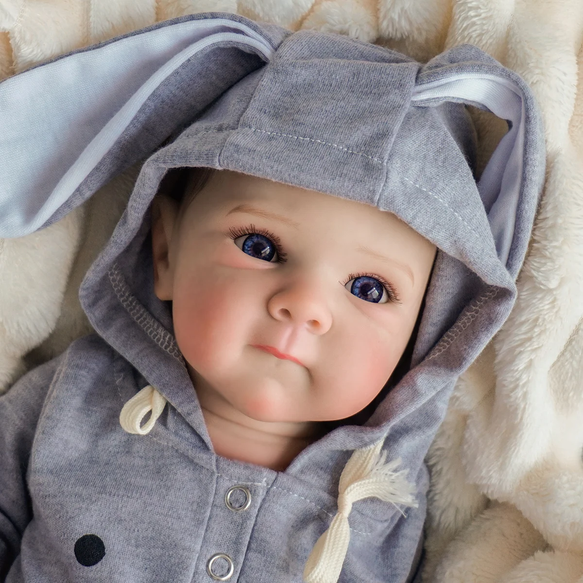 JOYORA Realistic Reborn Newborn Doll Embraces Baby Multi Layer Drawing 3D Skin and Hand Drawn Hair Reborn Doll Christmas Gift