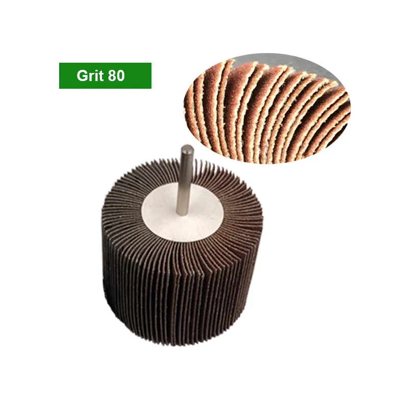 10Pcs Mounted Aluminum Oxide Flap Wheel Set, 1/4\