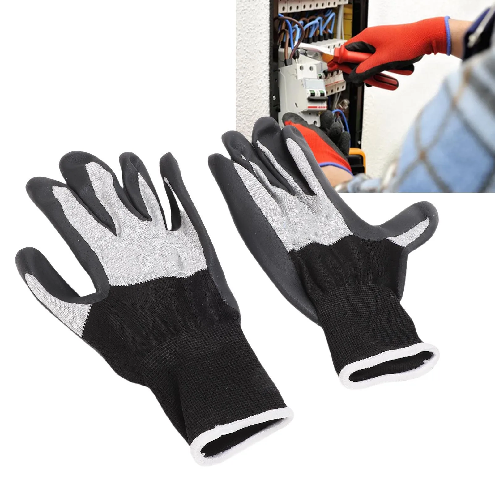 

400V Insulated Electrician Gloves Touch Screen Insulation Work Gloves Anti Slip Grip Thin Flexible for Electrical Work