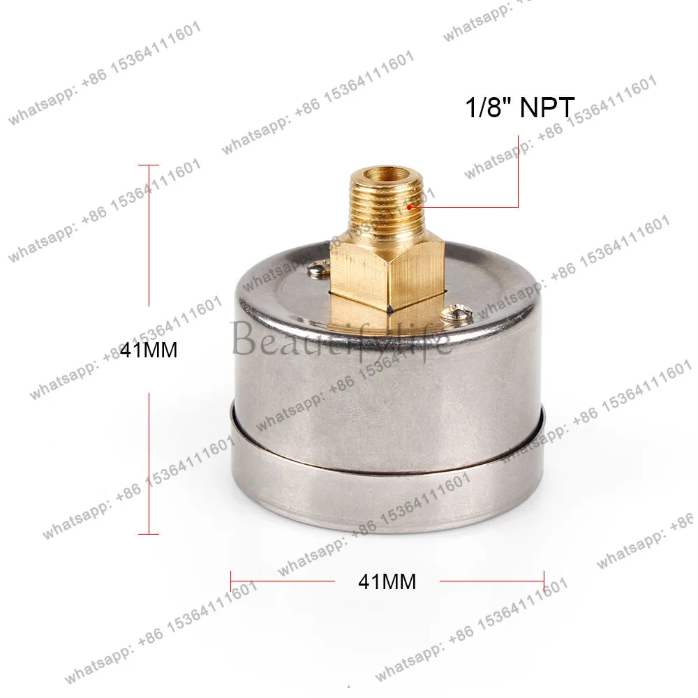 PJ 1/8 NPT Threaded Fuel Pressure Filling Regulator Oil Gauge Pressure Gauge 0-140