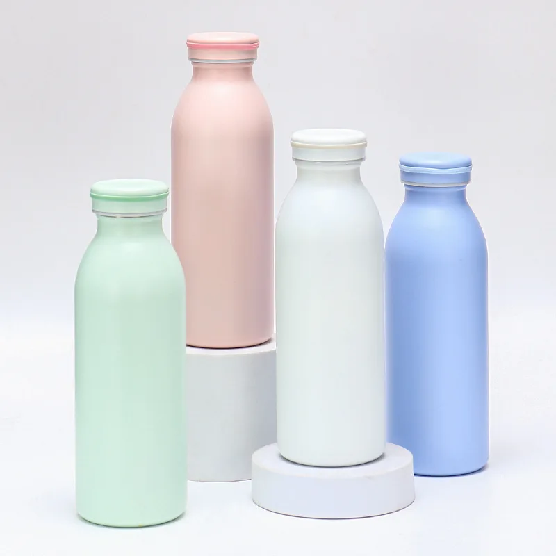 

Japanese-style Thermos Cup Female Macaron Color Metal Cute Student Stainless Steel Water Cup Small Fresh Milk Bottle