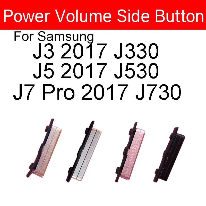 3 sztuki/lot dla Samsung Galaxy J3 J5 J7 2017 J330 J330F J530 J530F J730 J730F Głośność + Przycisk włączania i wyłączania zasilania Elastyczny kabel