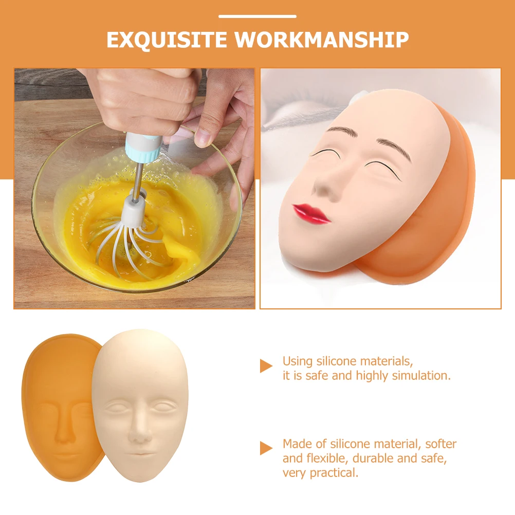 

Silicone Practice Skin for Eyebrow Tattoo 5D Fake Face Painted Makeup Board Easy to Clean Durable Safe Professional Use