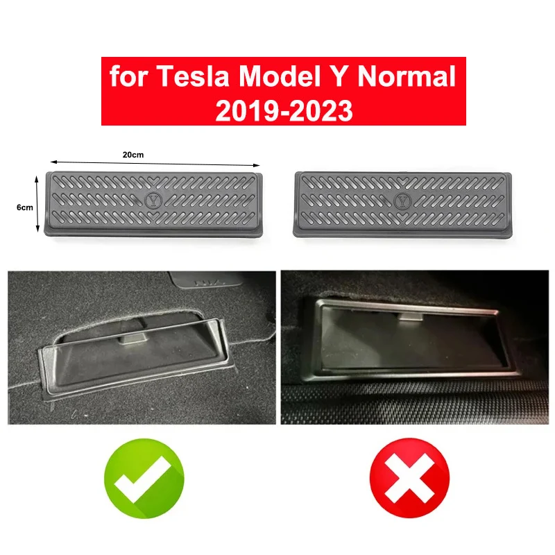 Rear Air Outlet Cover For Tesla Model Y 2024 Berlin Under Seat Vent Protection Decoration Dustproof Protect Case Car Accessories