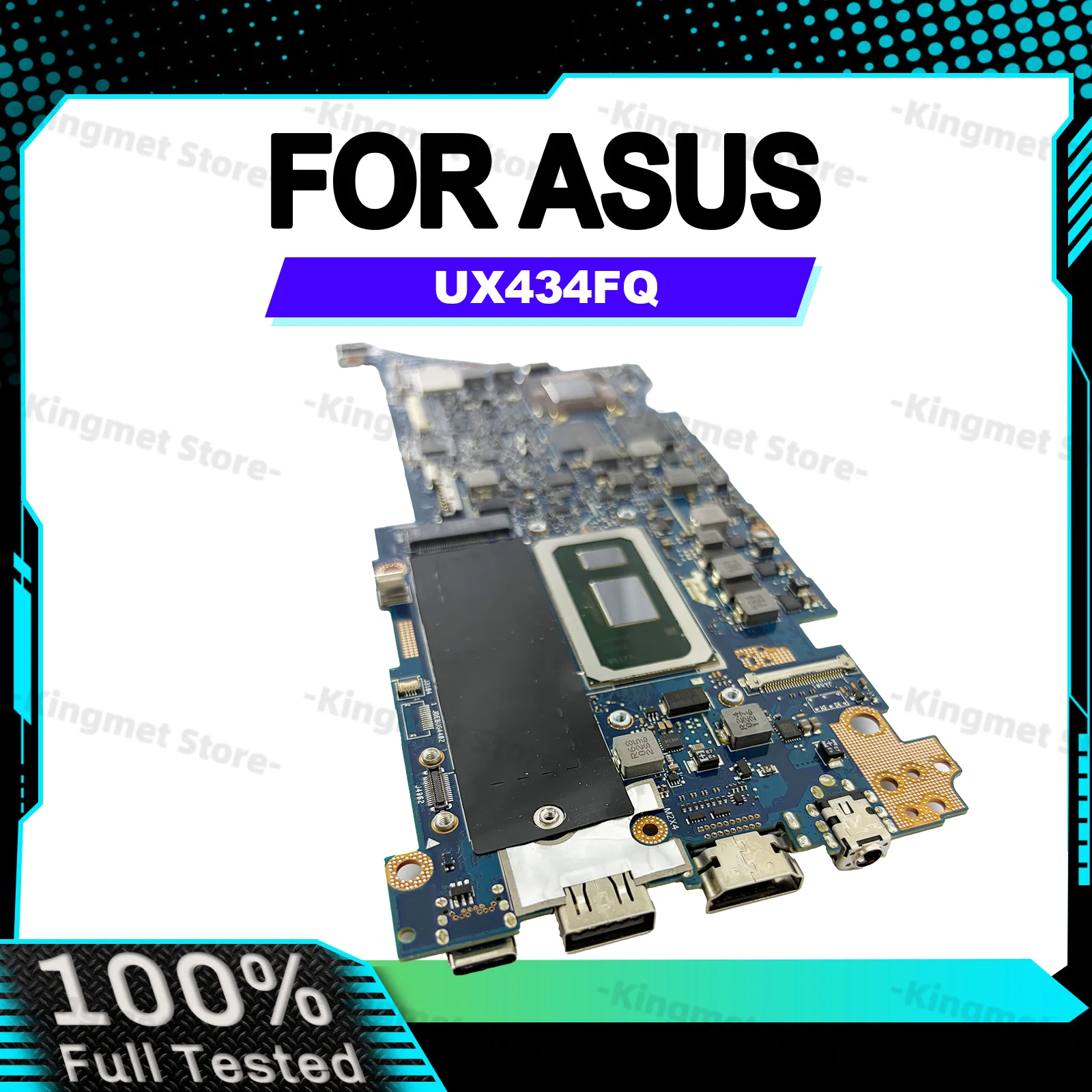 Placa-Mãe UX434FQ para Notebook ASUS ZenBook UX434F U4600F UX434FL com Processadores Intel de 10ª Geração (i3, i5, i7) - 100% Testada e Aprovada