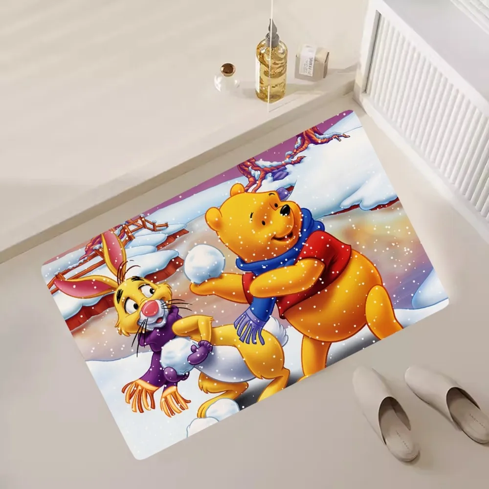 MINISO Winnie the Pooh tappetino camera da letto cucina porta bagno casa piede Super assorbente antiscivolo