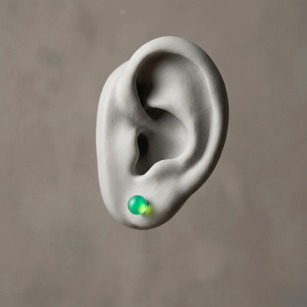 G23 Ball Earring Frosted Matte Ball Design Aurora Soft Glow Comfortable Women Adult Sophisticated Trendy Daily Stud Jewelry