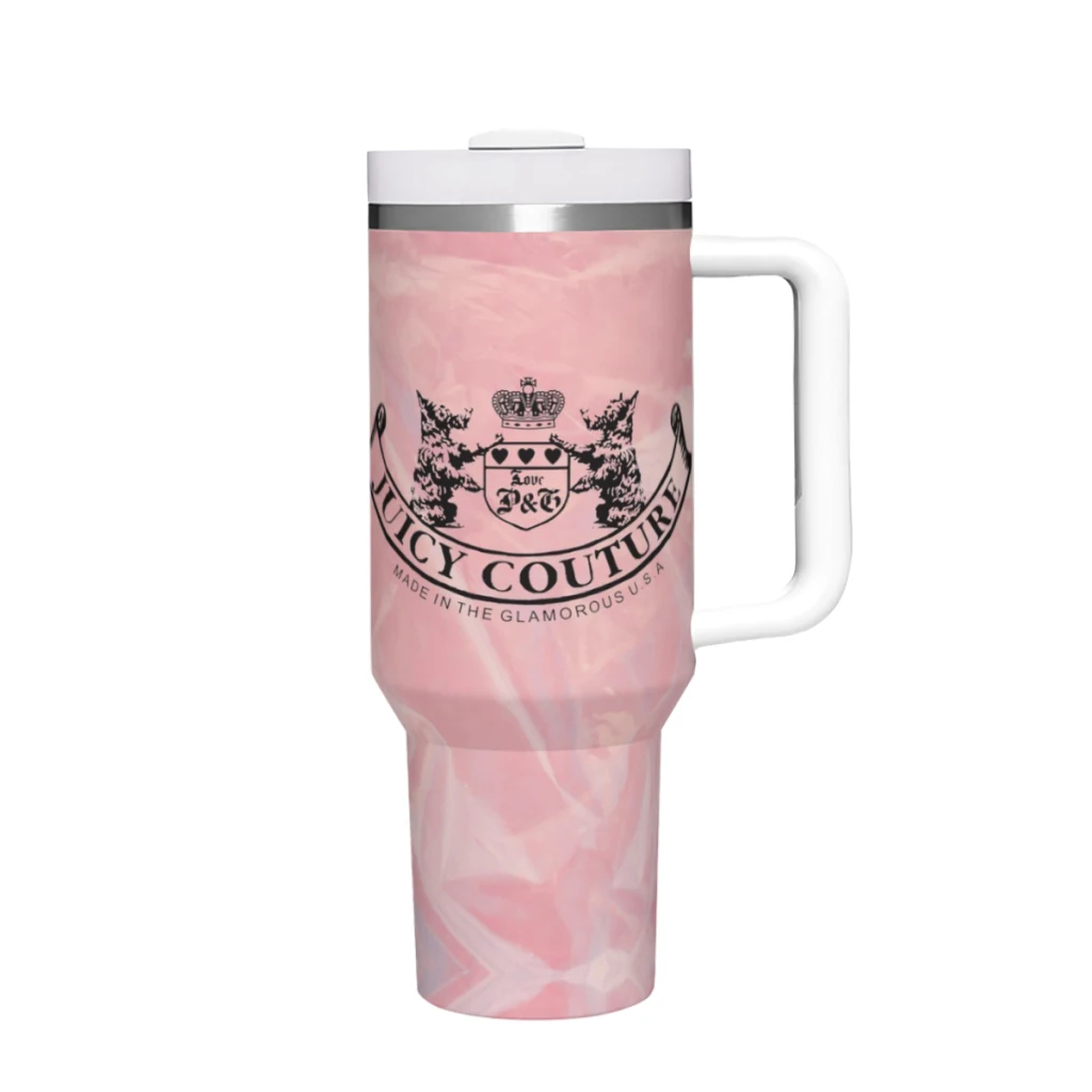 

Car Travel Mugs Hot-Sale-Like-Juicy-Couture-Style Stainless Steel 304 Tumbler Water Bottle 40oz/1200ml