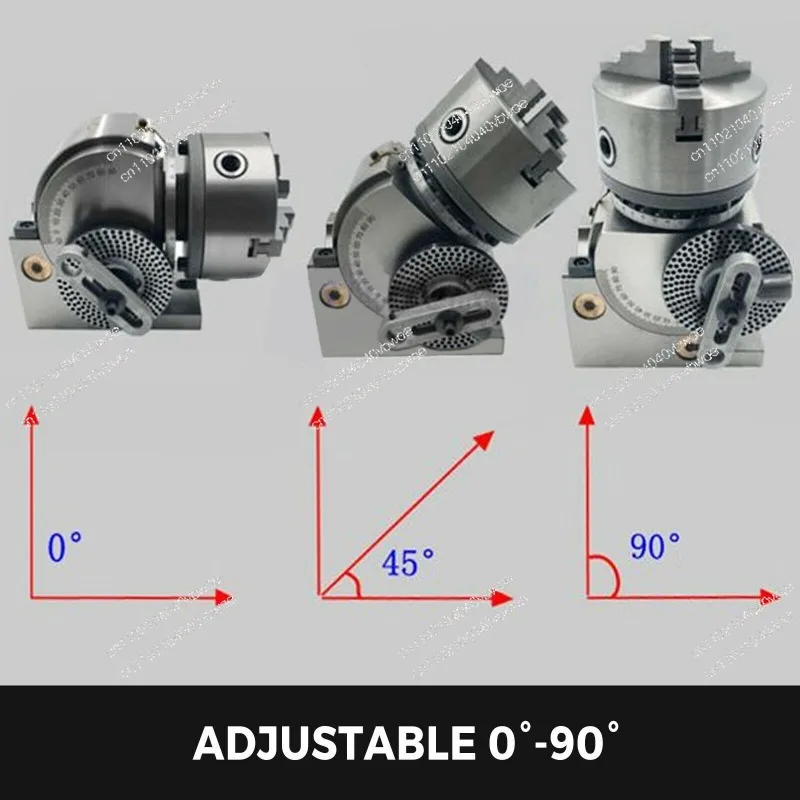 Indexing Head BS-0-4 Inch Hand Crank Precision Universal Head BS Type Milling Machine Simple Indexing Head, with Tail Seat