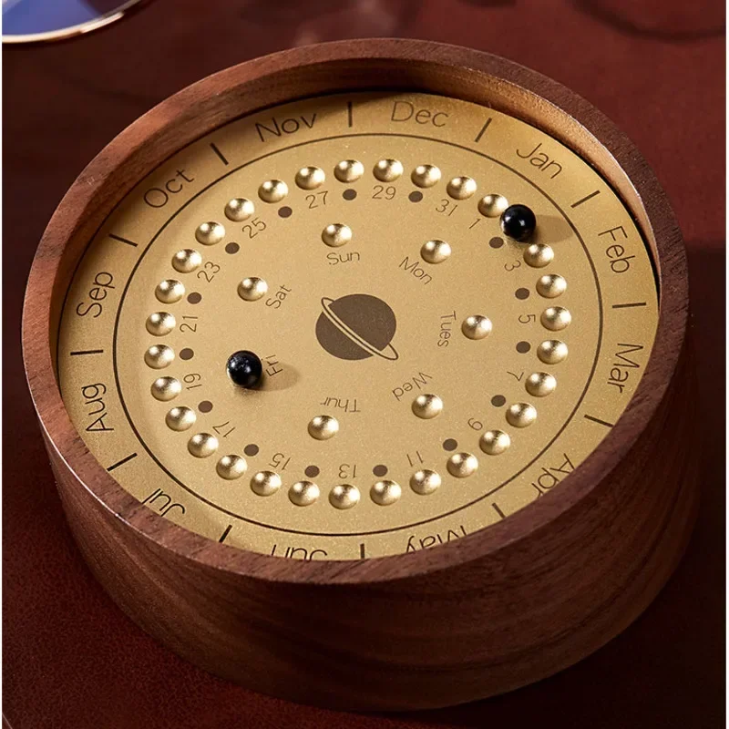 

Вечный календарь Creative Planet Sundial, деревянный декор офисного стола, подарки на день рождения для мужчин и женщин