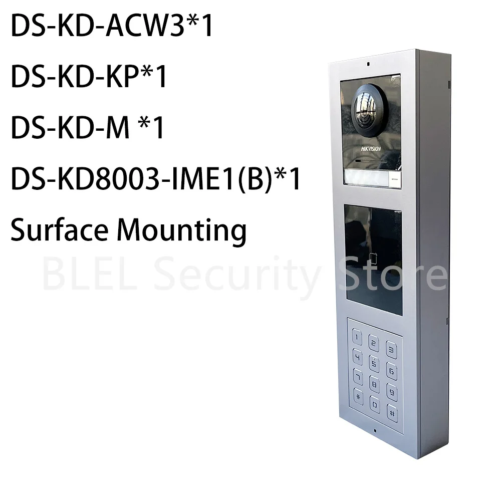 Original Hikvision DS-KD8003-IME1(B) Video Intercom  DS-KD-ACF1 DS-KD-ACF2 DS-KD-ACW1/ACW2/ACW3 DS-KD-KP DS-KD-M Flush Surface