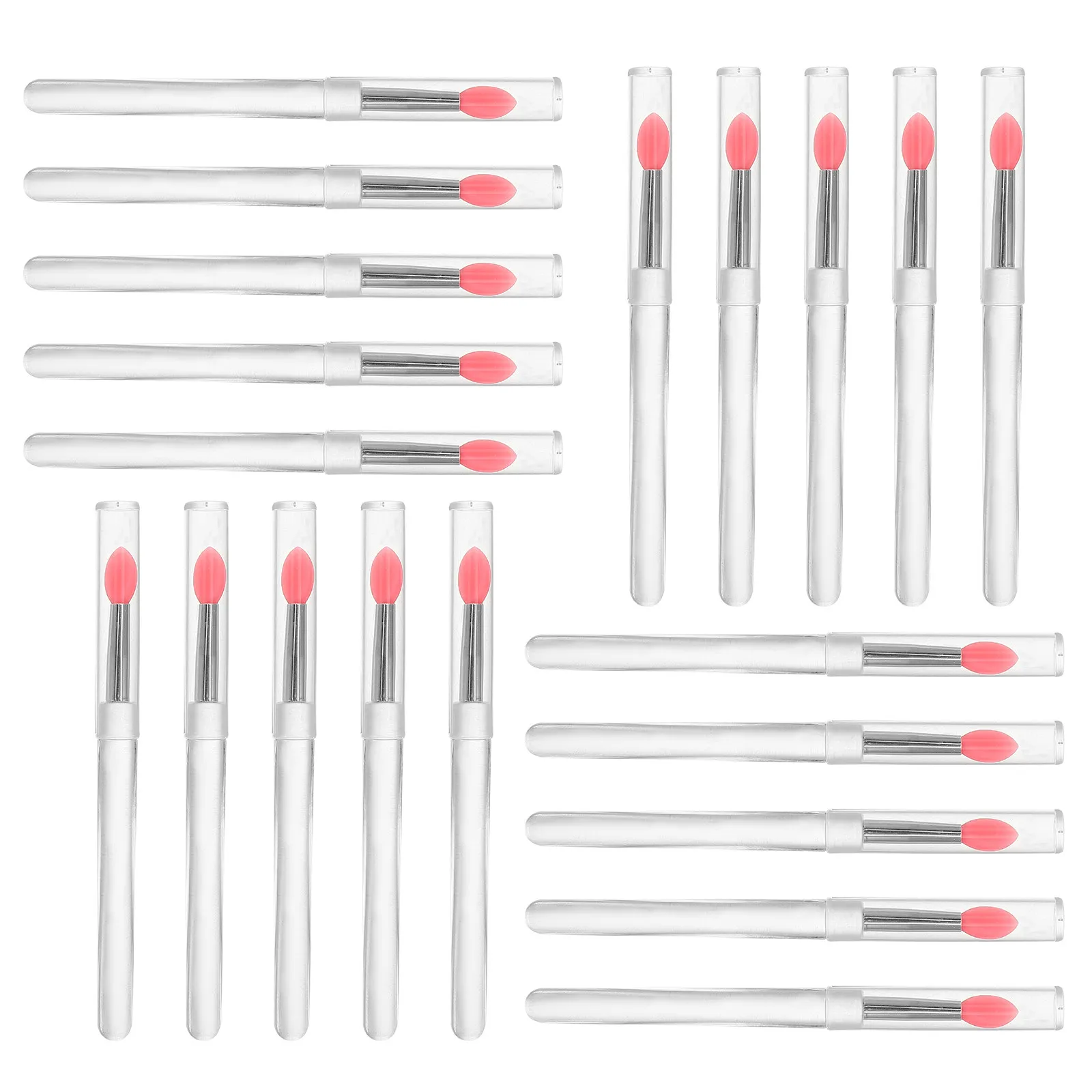20Pcs Silicone Nail Applicator Sticks for Mirror Powder Metallic Effect Nail Art Easy Grip Ergonomic Design Reusable Glitter 6