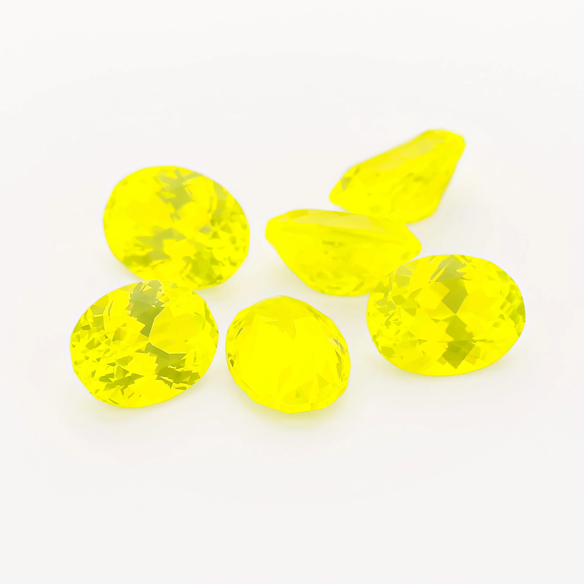 1 Uds. Lumogarnet amarillo facetado, Ce YAG fluorescente, granate de aluminio ytrio, gemas sueltas, cristal hecho a mano, UV Dayglow 4120147