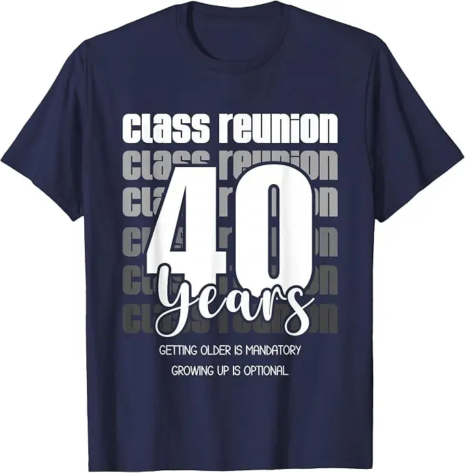 Klassentreffen 40 Jahre 40. Jubiläum Klassenkameraden Freunde T-Shirt Y2k Lustig Highschool College Treffen Party Geschenke T-Shirt Kleidung – Detail 13