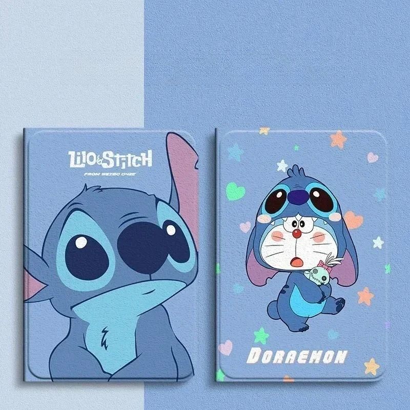 

Cartoon Stitch Case For 22 10th Generation 7th 8th 9th 10.2in Cover Mini 5 6 Trifold Stand Case for 2024 Air Pro 11in 13in Case