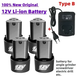 New 12V lithium-ion rechargeable batteries suitable for electric drill, electric screwdrivers, angle grinders, etc electric tool
