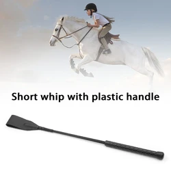 PU Leather Short Horsewhip Riding Crop Portable Lightweight Pointer Horse Whip Stage Performance Props Lash