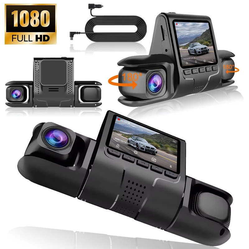 2 Channel Dash Cam for Cars Camera Black Box 1080P Video Recorder Rear View Camerafor Vehicle Car DVR Car Accessories