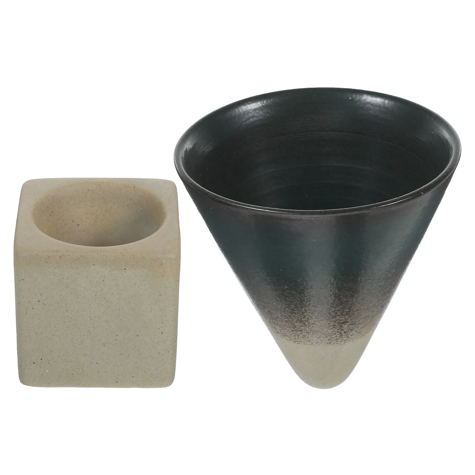 

1Set Ceramic Coffee Mug Retro Style Breakfast Cup with Flat Bottom Base Milk Tea Cappuccino Latte Holder Daily Use