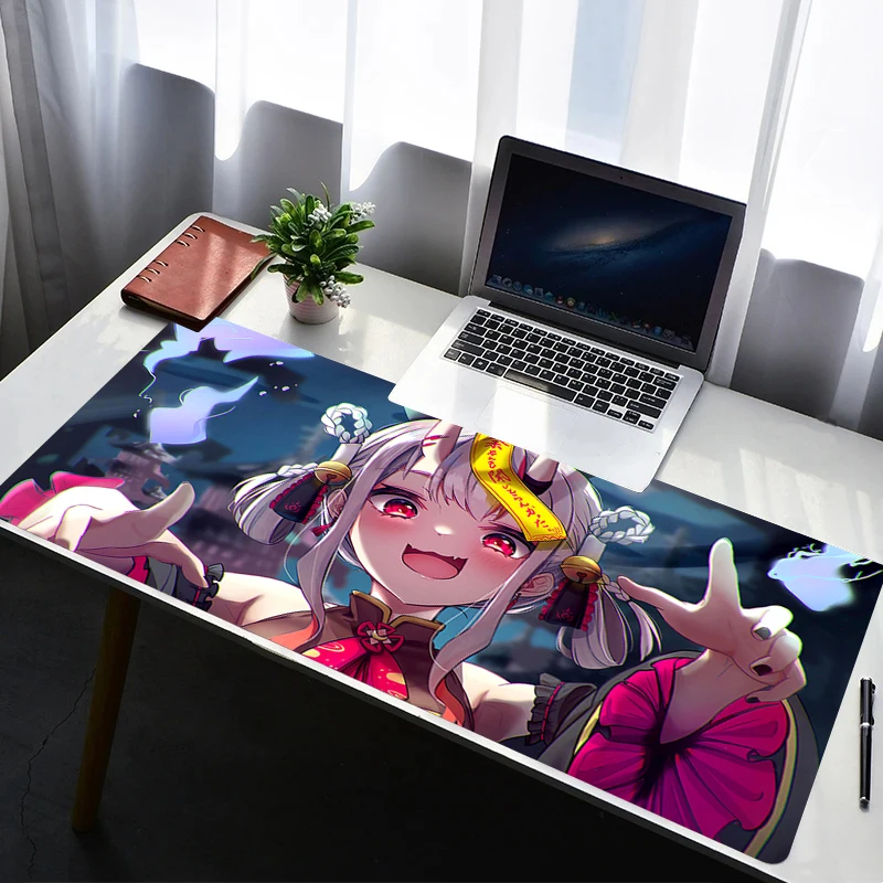 

Mouse Pad Laptop Rubber Extended Desktop Mat Computer Gamer HD Hololive Nakiri Ayame Mousepad PC Gaming Accessories Keyboard Pad