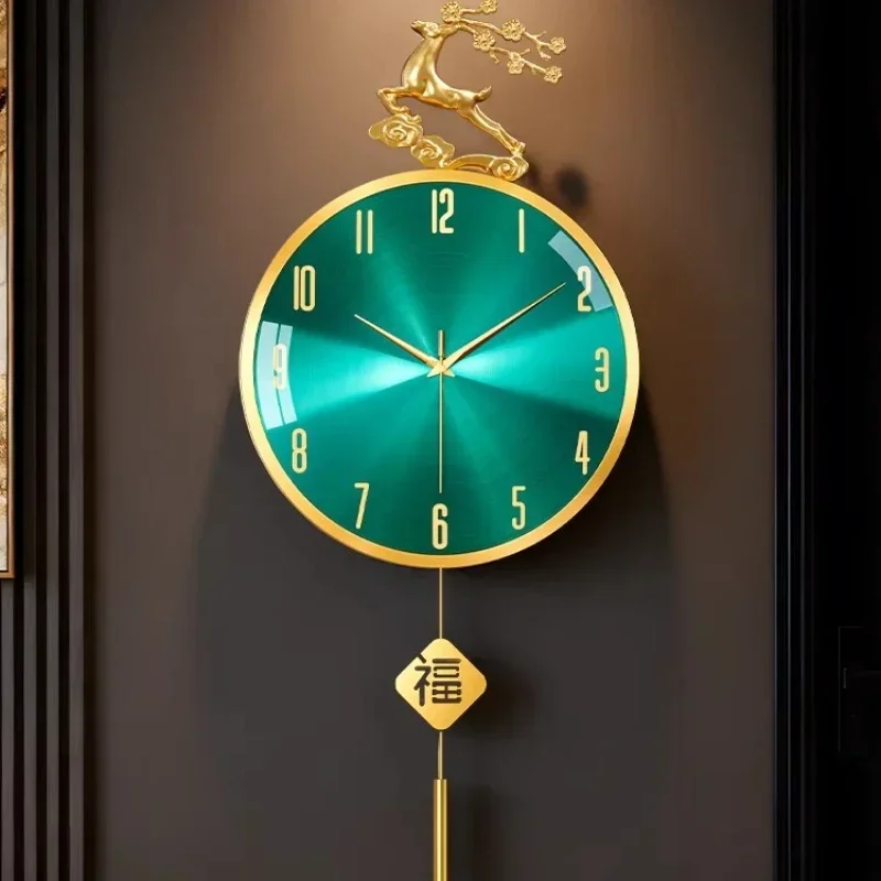 Home Decor High end Elegant Wall Clock Living Room Reloj De Pared Furniture Brass Modern Luxury Wall Clock Room Decoration
