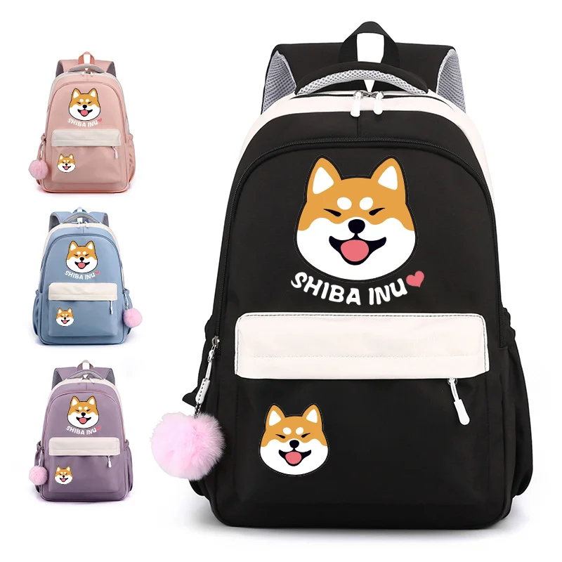 

Cute Cartoon Shiba Inu Backpack Girls Boys School Ridiculous Schoolbag Cute Shiba Inu Backpack Large Capacity Laptop Backpacks