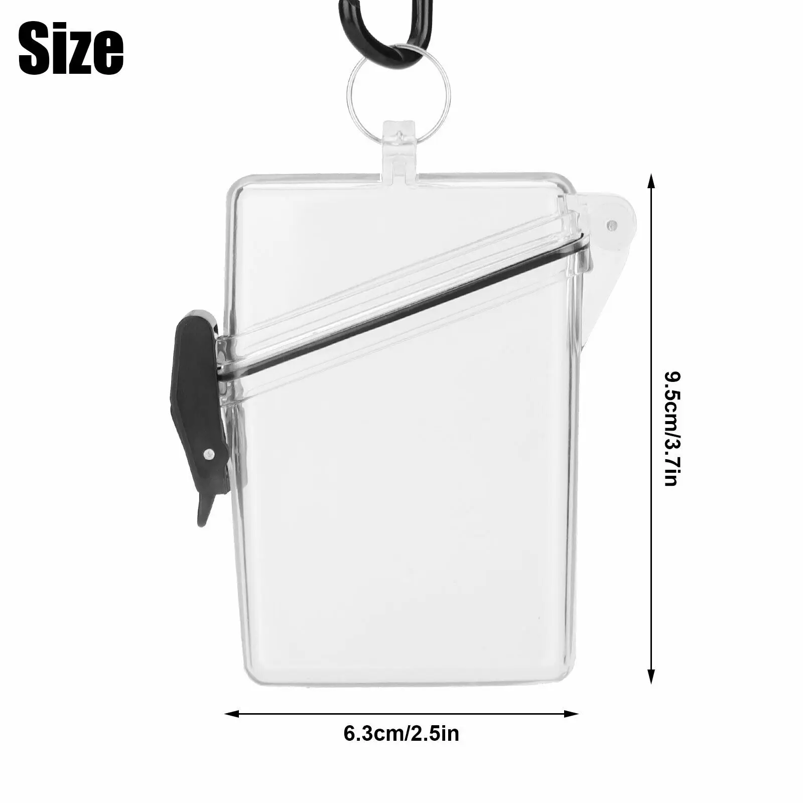 Transparent Hard Plastic Clears ID Card Bag Case Badge Holder Accessories Vertical ID Card Badge Holders Waterproof Hang on Case