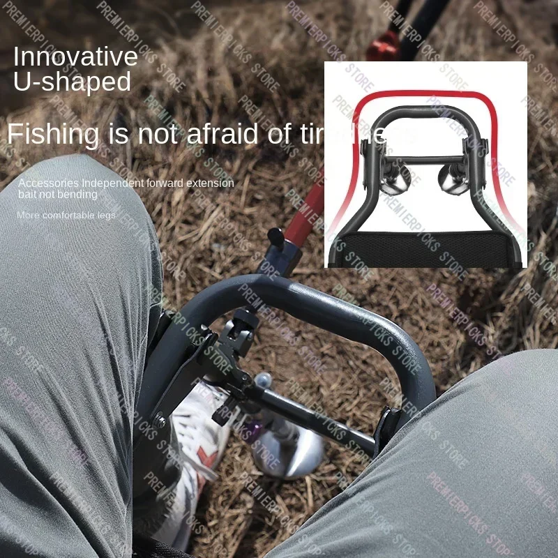 Portable Fishing Folding  Multi-Functional Lamp Lightweight Aluminum Alloy Table Seat Multi-Terrain Wild  Chair image 2