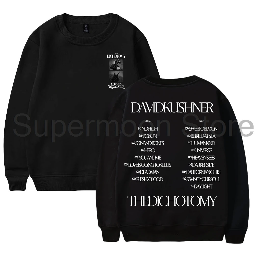 David Kushner The Dichotomy Tracklist Merch 2024 Tour Crewneck Long Sleeve Streetwear Women Men Sweatshirt Fashion Clothes