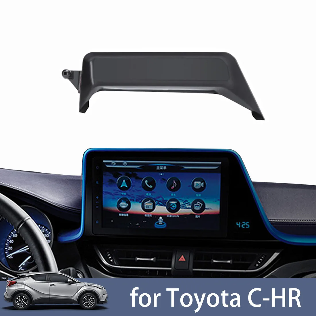 

for Toyota C-HR Car Phone Holder 2018-2022 Screen Navigation Bracket Magnetic New Energy Wireless Charging Rack