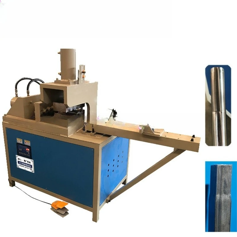 Small tube shrinking machine New stainless steel tube shrinking equipment Semi-automatic square tube shrinking machine
