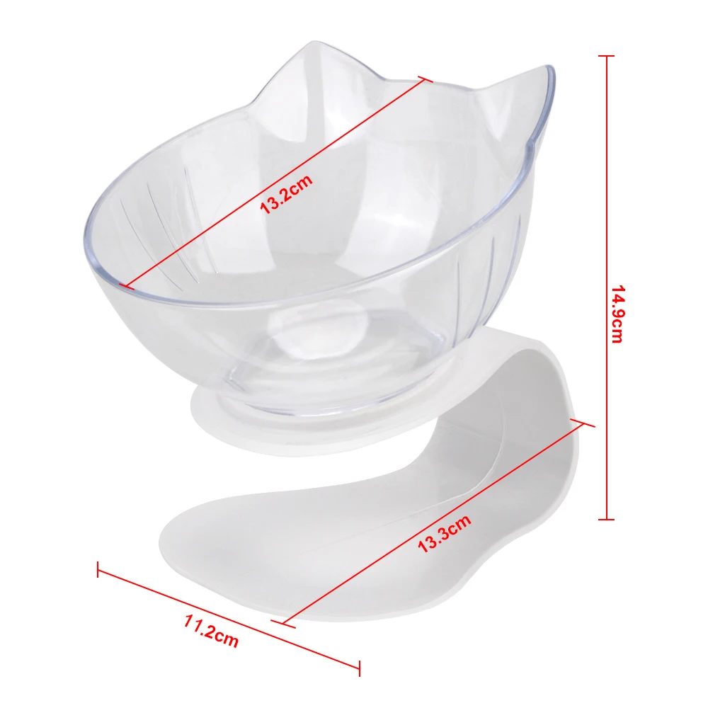 Non-slip Pet Food Water Feeder Pet Supplies Durable Double Bowls Cat Bowl Dog Bowl With Raised Stand Protection Cervical