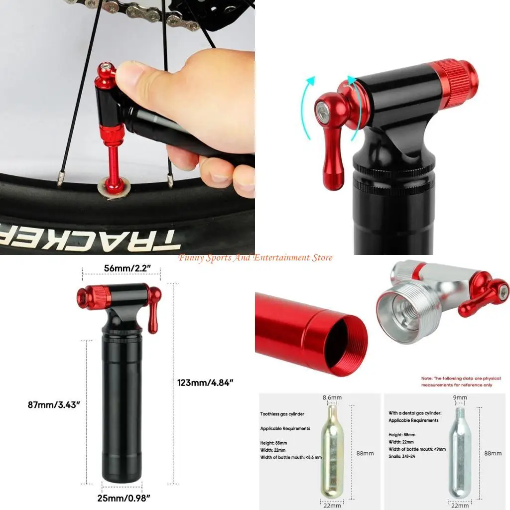 

C4DE CO2 Bike Tire-Inflator, велосипедный насос впитывает Presta и Schrader Portabl