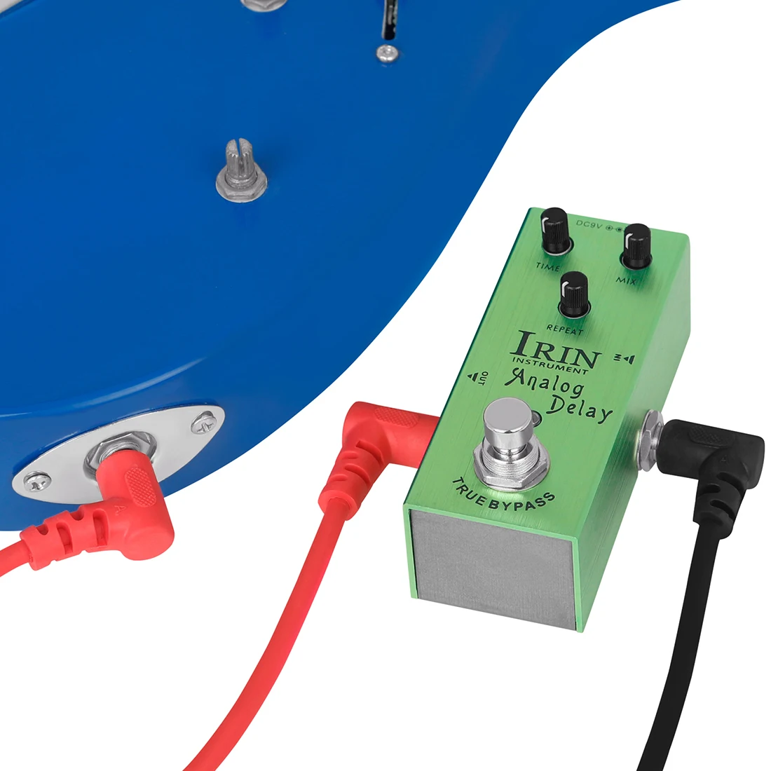 ﻿   IRIN AN-02 Pedale effetto per chitarra Ritardo analogico Pedale ritardo circuito digitale delicato e morbido Chitarra True Bypass Parti e accessori