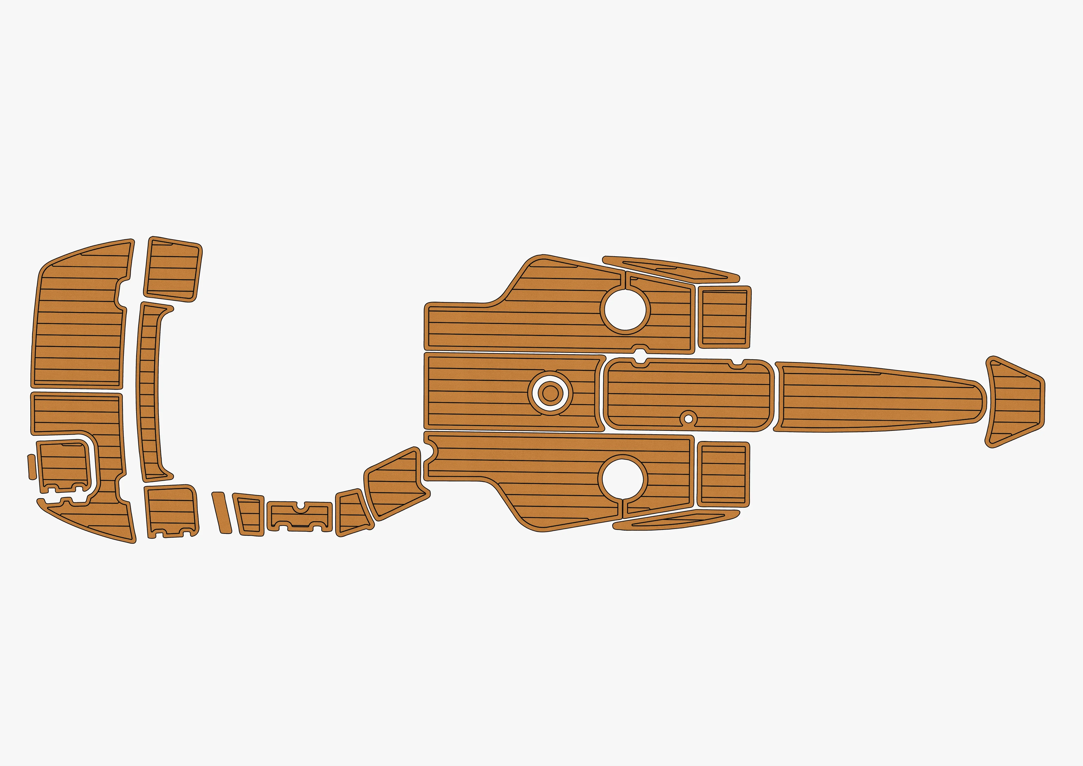 

Самоклеящийся искусственный морской коврик из тикового эВА-2006-2009 Caravelle 232 Interceptor BR 6 мм (1/4 дюйма), нескользящая настил для лодки для кокпита