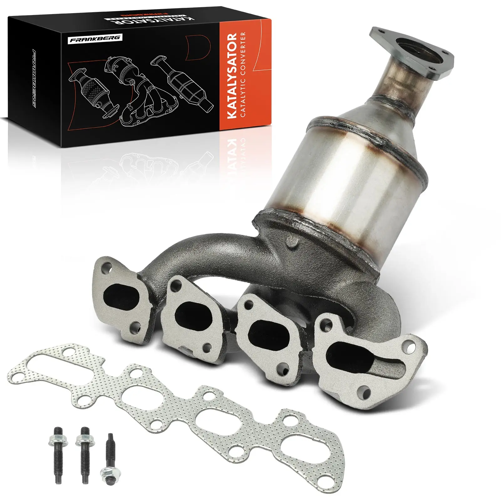 Frankberg 1x uitlaatspruitstuk katalysator voor Opel Agila, Astra G, Corsa C; Vauxhall Astra, Corsa; 20699, 24459705, 13106545, 131065545; BM91019H