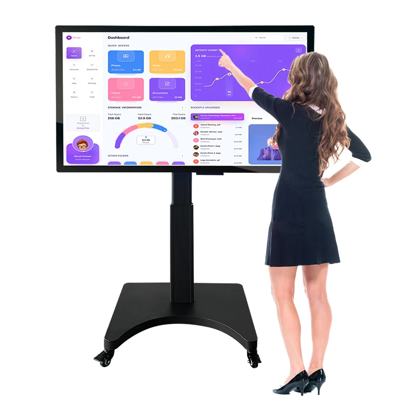 43 49 55 65 inch windows move base angle adjustment touchscreen smart table