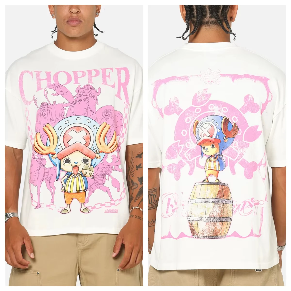 

Anime One Piece Chopper Cotton T-shirt Summer Men's and Women's Fashion Casual Short Sleeved T-shirt Streetwear Anime Enthusiast