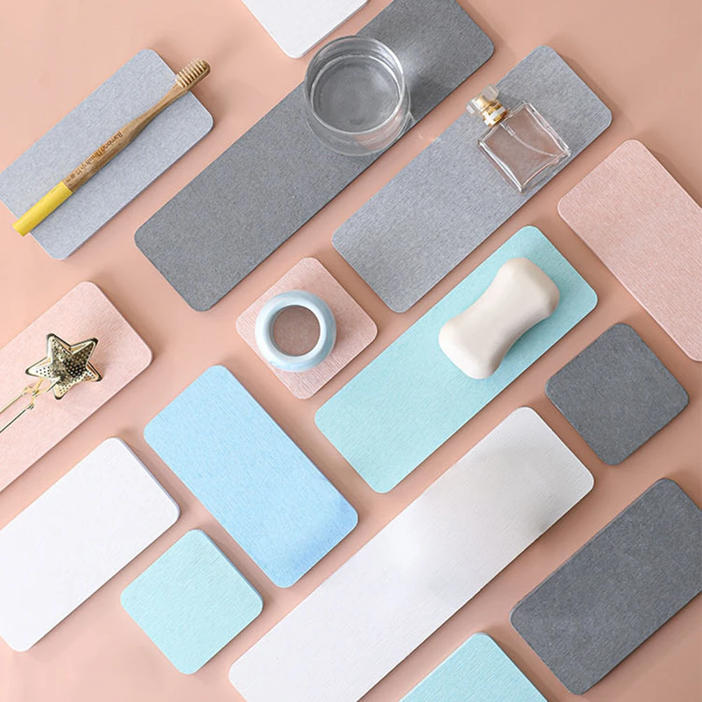 

2 шт. впитывающие грязь диатомовой подушечки 16x8 см коврики для раковины в ванной комнате держатель для мыла впитывающий держатель для мыла нескользящая сухая чашка для напитков