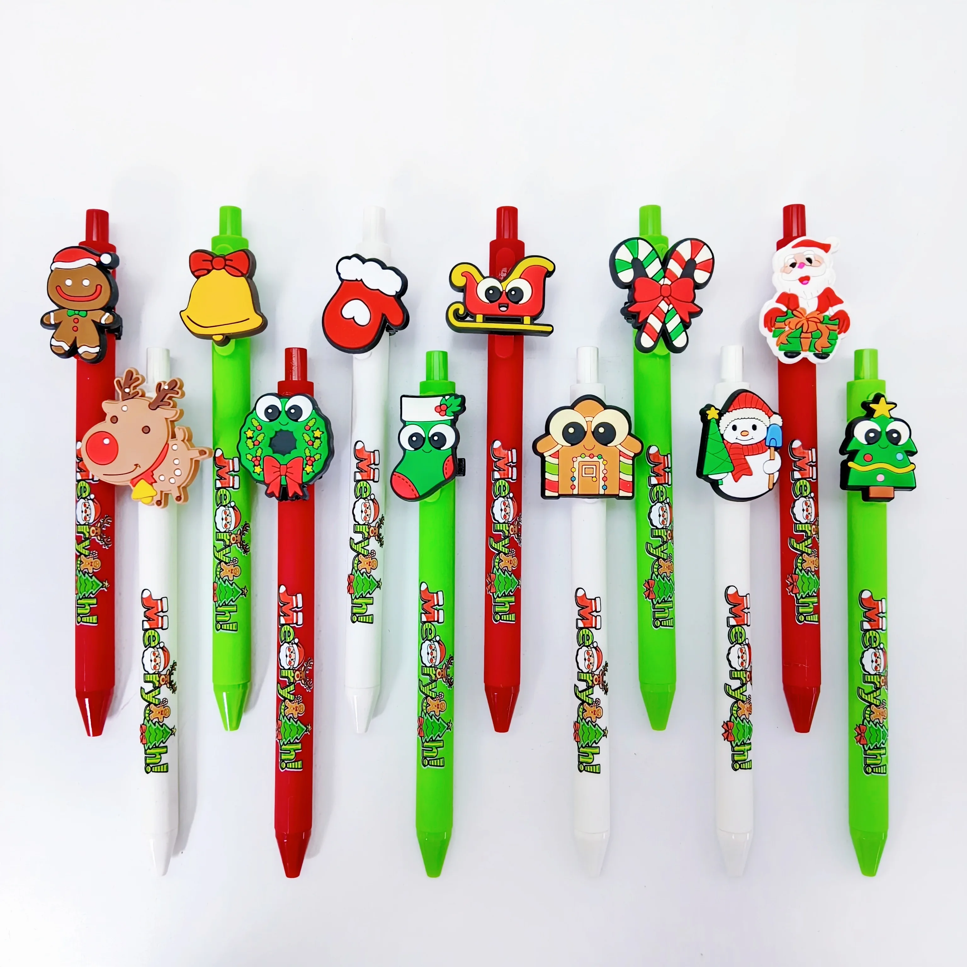 

10pcs/20pcs Christmas themed ballpoint pen, candy colored ballpoint pen, student written ballpoint pen