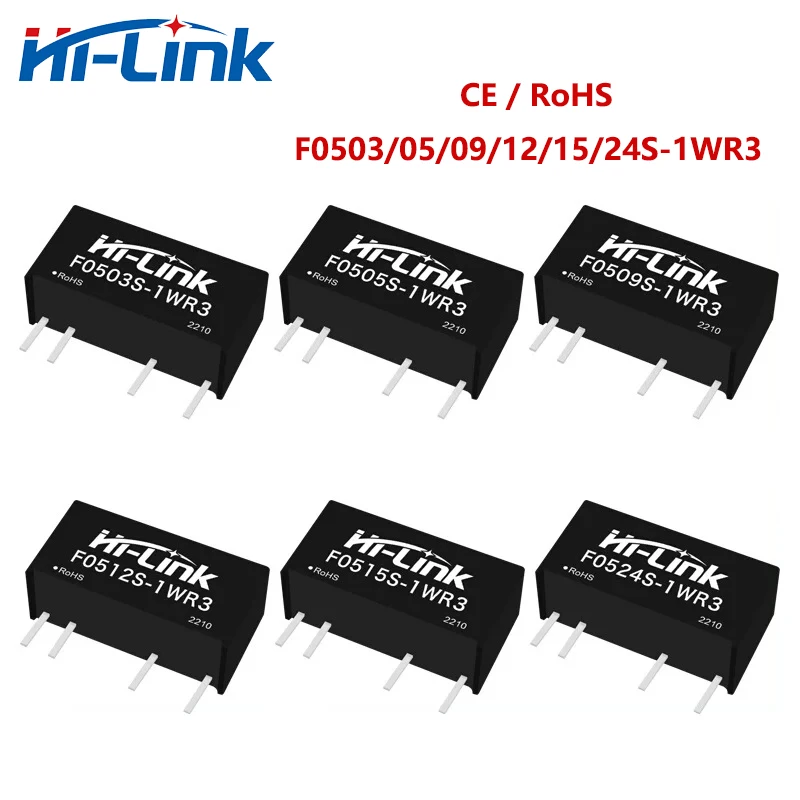 5pcs CE UL RoHS F0505S-1WR3 F0509S-1WR3 F0512S-1WR3 1W DC DC Converter 3KV Isolated Power Supply Module Short Circuit rotection